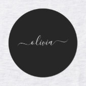 白黒モダンミニマルエレガントム ラベル (デザイン1)