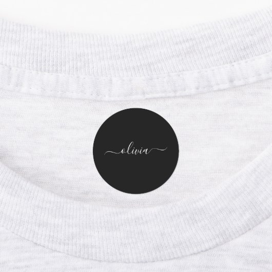 白黒モダンミニマルエレガントム ラベル (貼付)