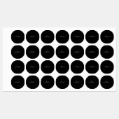 白黒モダンミニマルエレガントム ラベル (シート)