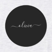 白黒モダンミニマルエレガントム ラベル (デザイン2)