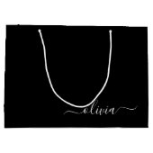 白黒モダンミニマルエレガントム ラージペーパーバッグ (裏面)