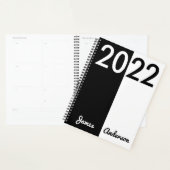 白黒モダンミニマルデザイン2022 プランナー手帳 (ディスプレー)