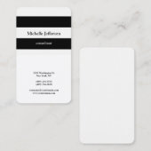 白黒モダンミニマルプロフェッショナルスタイリッシュ 名刺 (正面/裏面)