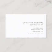 白黒モダンミニマルプロフェッショナル 名刺 (裏面)