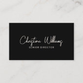 白黒モダンミニマルプロフェッショナル 名刺 (正面)