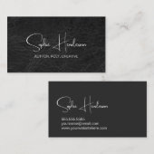 白黒モダンミニマル作家 名刺 (正面/裏面)