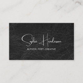 白黒モダンミニマル作家 名刺