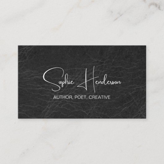 白黒モダンミニマル作家 名刺 (正面)