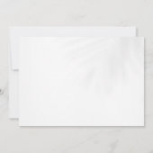 白黒モダンミニマル写真誕生日 招待状 (裏面)