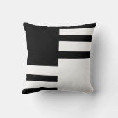 白黒モダンミニマル単行図 クッション (裏面)