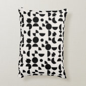 白黒モダンミニマル幾何学模様 アクセントクッション (裏面(縦))