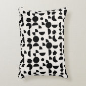 白黒モダンミニマル幾何学模様 アクセントクッション (正面(垂直))