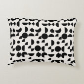 白黒モダンミニマル幾何学模様 アクセントクッション (裏面)