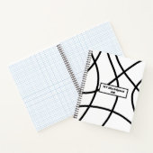 白黒モダンミニマル抽象芸術 ノートブック (内部)