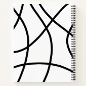 白黒モダンミニマル抽象芸術 ノートブック (裏面)