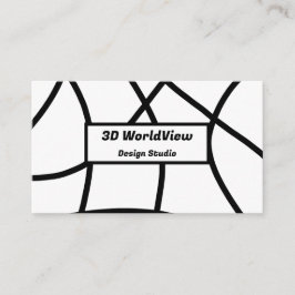 白黒モダンミニマル抽象芸術 名刺