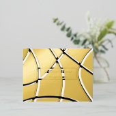 白黒モダンミニマル抽象芸術 箔シーズンポストカード (立ち正面)