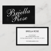 白黒モダンミニマル書道はっきりした 名刺 (正面/裏面)