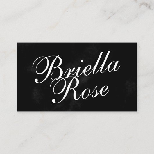 白黒モダンミニマル書道はっきりした 名刺 (正面)