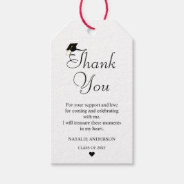 白黒モダンミニマル有卒業 ギフトタグ