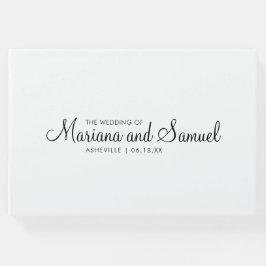 白黒モダンミニマル結婚リスト ゲストブック