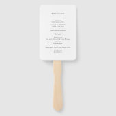 白黒モダンミニマル結婚式 プログラム ハンドファン (裏面)