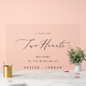 白黒モダンミニマル結婚歓迎 アクリルサイン (ウェディング)