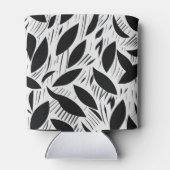白黒モダンミニマル葉柄 缶クーラー (裏面)