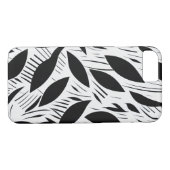 白黒モダンミニマル葉柄 Case-Mate iPhoneケース (裏面(横))