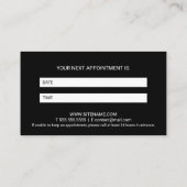 白黒モダンメイクアップアーティストアポイントメント 予約カード (裏面)