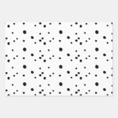 白黒モダンメリークリスマス書道 ラッピングペーパーシート (正面3)