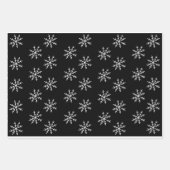 白黒モダンメリークリスマス書道 ラッピングペーパーシート (正面3)