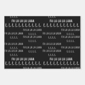 白黒モダンメリークリスマス書道 ラッピングペーパーシート (正面2)