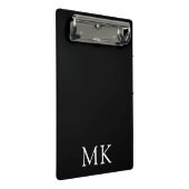 白黒モダンモノグラムイニシャル ミニクリップボード (アングル)