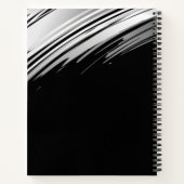 白黒モダンモノグラムイニシャル+メモ | ノートブック (裏面)