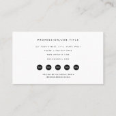 白黒モダンモノグラムソーシャルメディアのアイコン 名刺 (裏面)