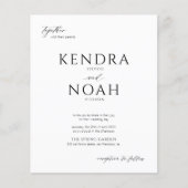 白黒モダンモノグラム予算結婚額 (正面)