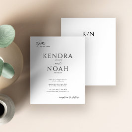 白黒モダンモノグラム予算結婚額