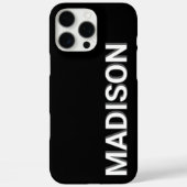 白黒モダンモノグラム名 Case-Mate iPhoneケース (裏面)