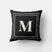 白黒モダンモノグラム クッション (裏面)