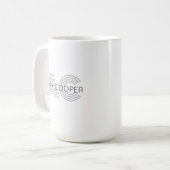 白黒モダンモノグラム コーヒーマグカップ (正面左)
