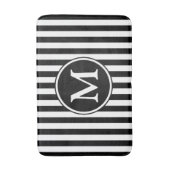 白黒モダンモノグラム バスマット (正面縦)