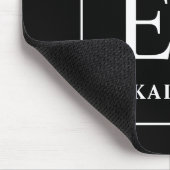 白黒モダンモノグラム マウスパッド (コーナー)