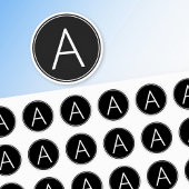 白黒モダンモノグラム ラベル