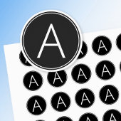 白黒モダンモノグラム ラベル