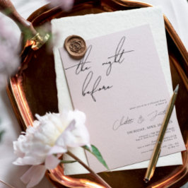 白黒モダンリハーサルディナー 招待状