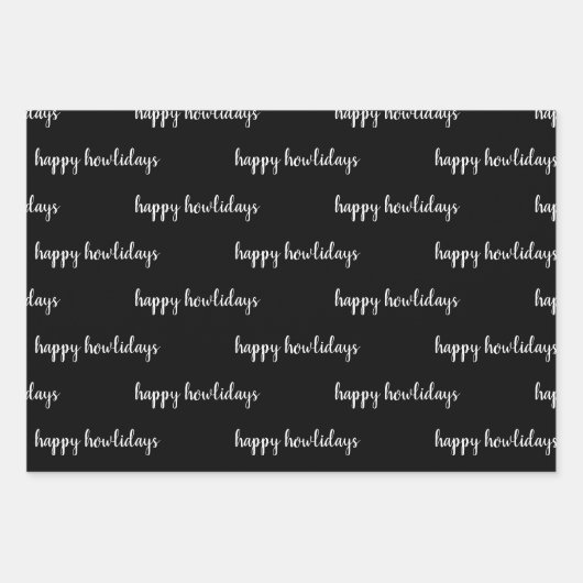 白黒モダンレッドドッグをテーマにしたホリデーペットラップ ラッピングペーパーシート (正面2)