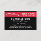 白黒モダンレンタビジネスカード 名刺 (正面)