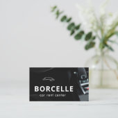 白黒モダンレンタビジネスカード 名刺 (スタンド正面)