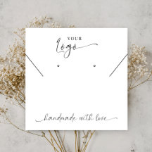 白黒モダンロゴイヤリングジュエリーディスプレイ